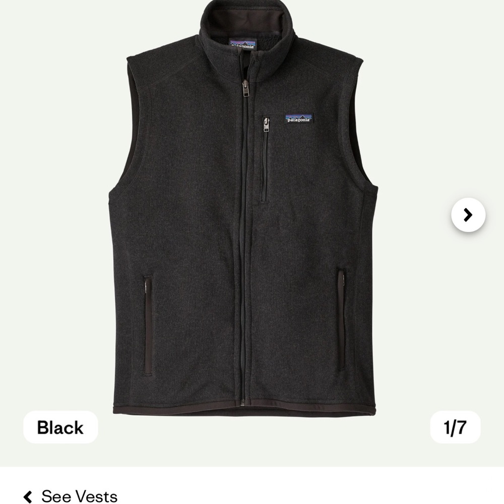 Patagonia black Fleece Vest